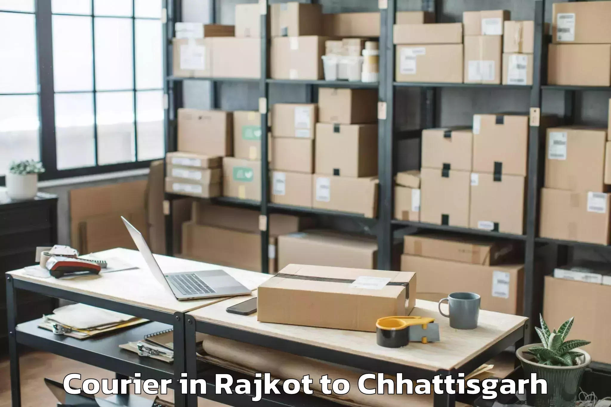 Get Rajkot to Dhamdha Courier